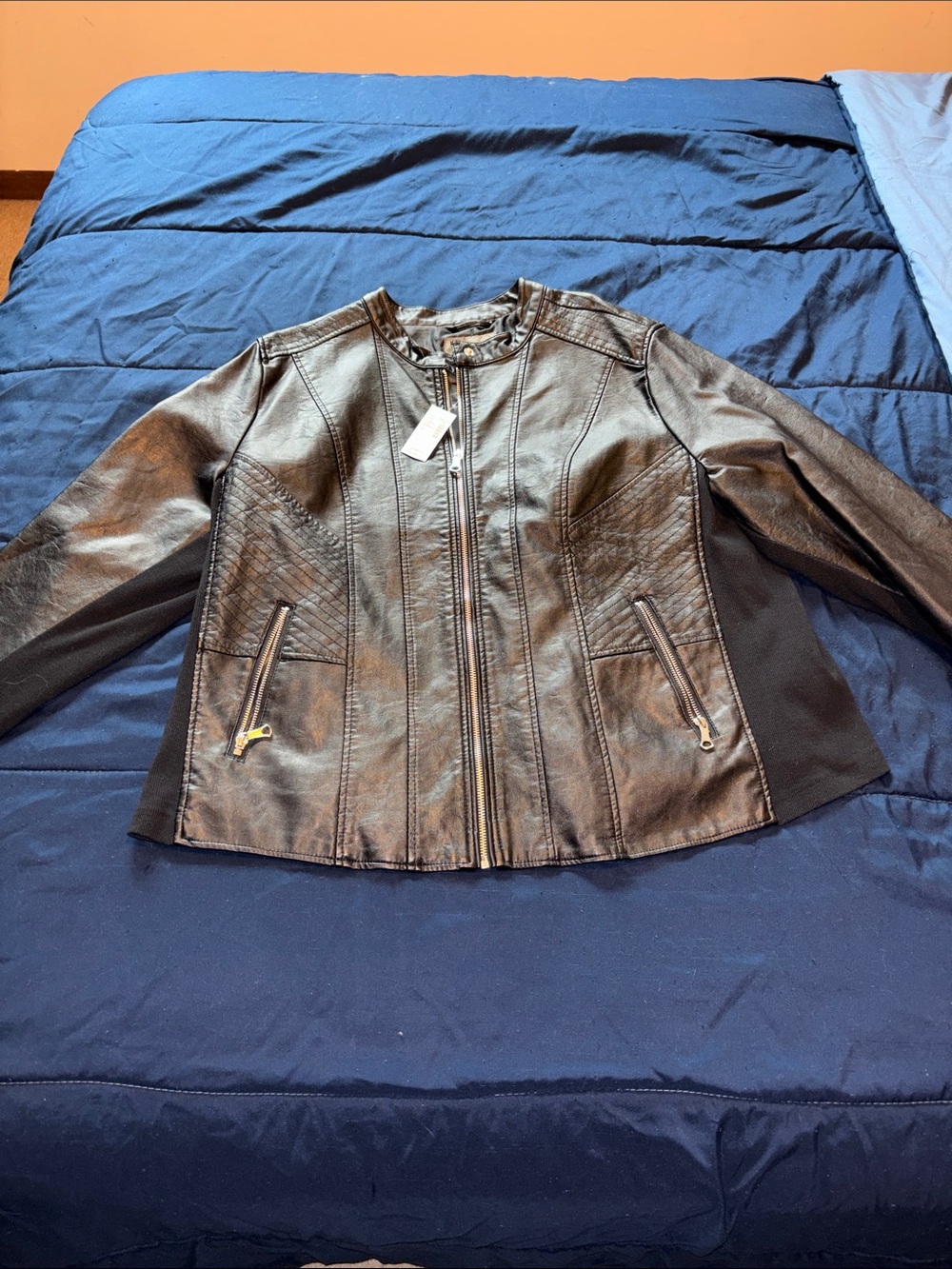 Maurices Black Faux Leather Jacket Plus Size Women’s 2X NEW